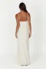 Amorette Lace Trim Maxi Dress - Bone sold by Meshki