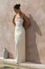 Amorette Lace Trim Maxi Dress - Bone sold by Meshki