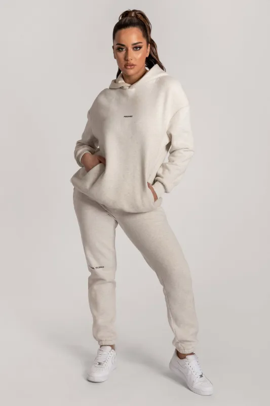 Charlie Unisex Cosy Jogger - Snow Marle sold by Meshki