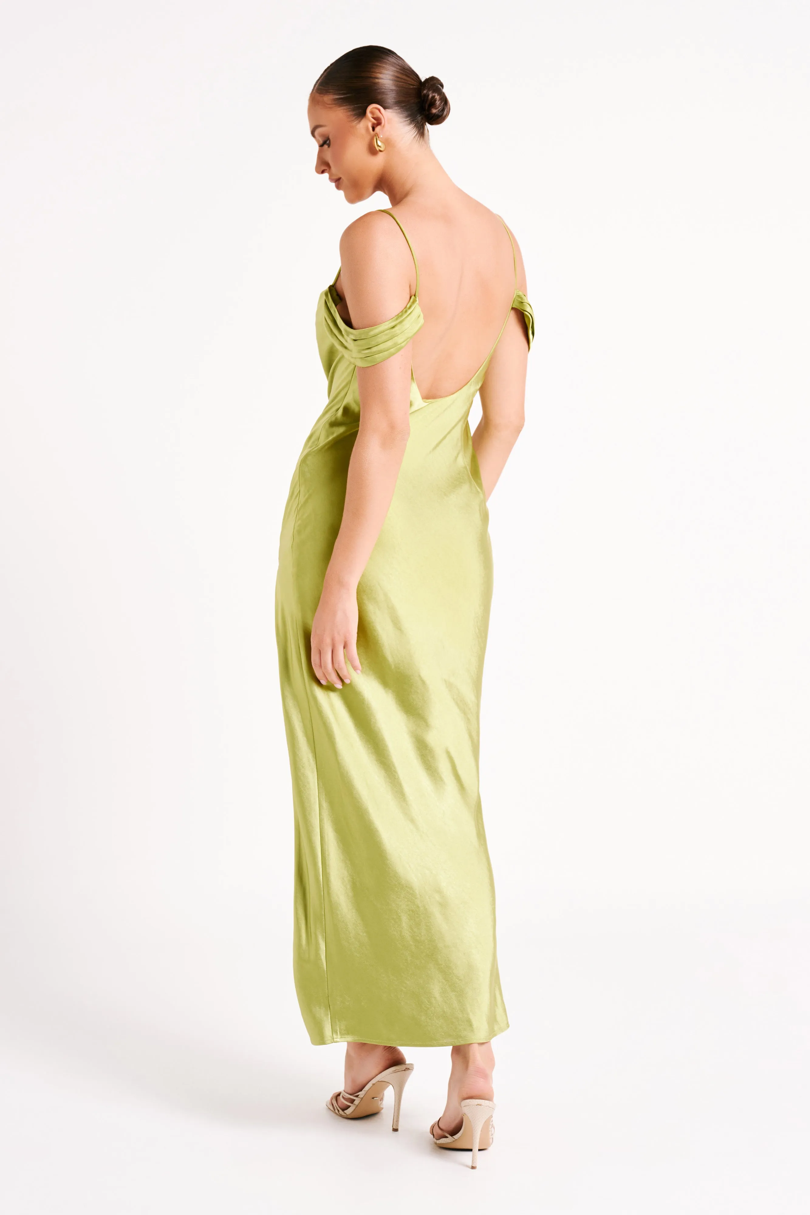 Mariposa Off Shoulder Maxi Dress - Parakeet Green sold by Meshki product image thumbnail 2