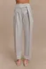 Penelope Pleated High Waisted Pants - Grey sold by Meshki