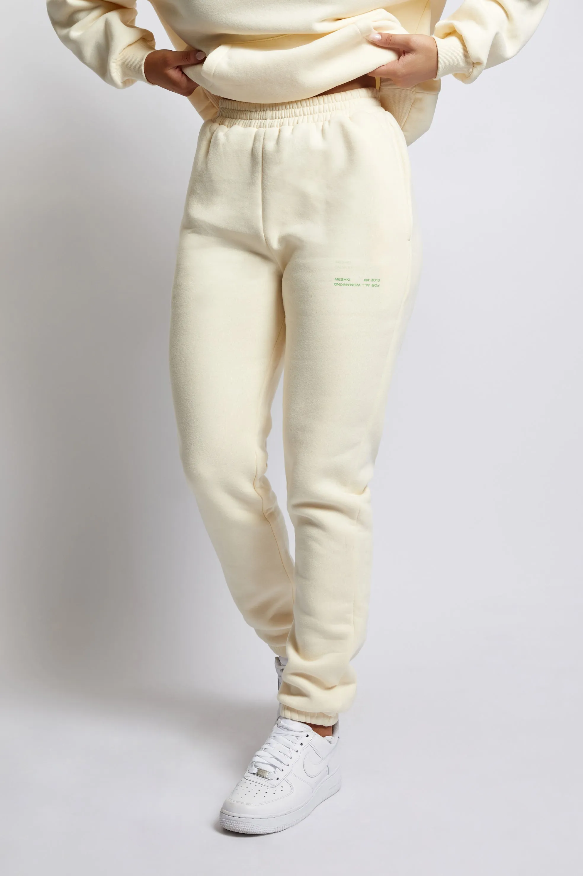 Camille Oversized Fleeceback Jogger - Marshmallow sold by Meshki product image thumbnail 4