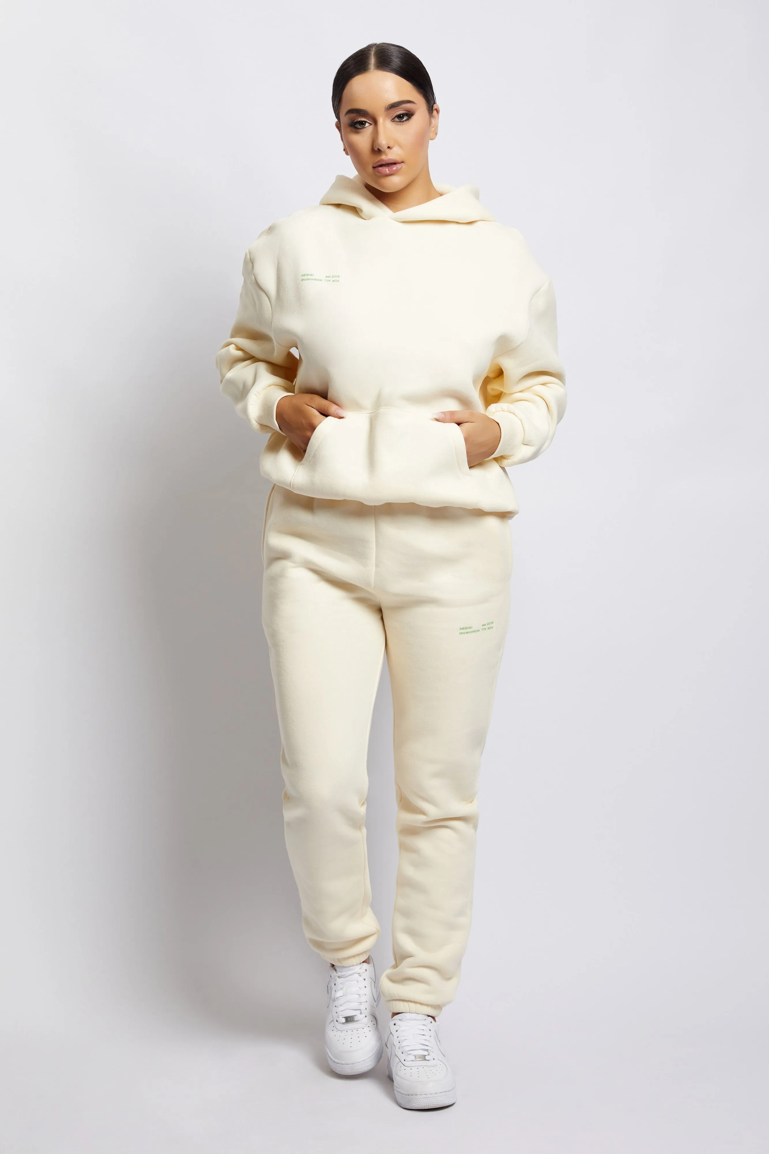 Camille Oversized Fleeceback Jogger - Marshmallow sold by Meshki product image thumbnail 5