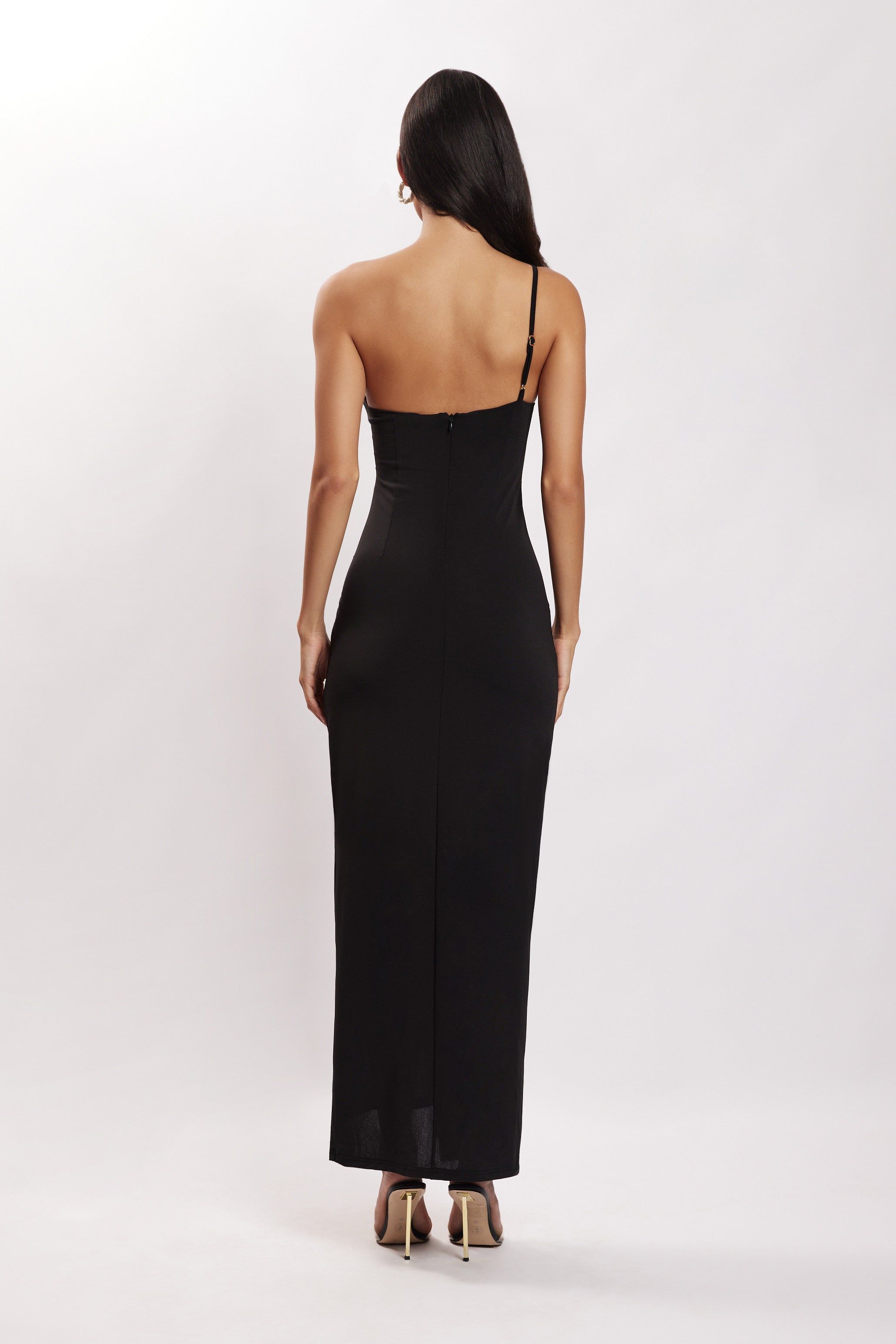 Sami Cut Out Midi Dress With Hardware - Black sold by Meshki product image thumbnail 2