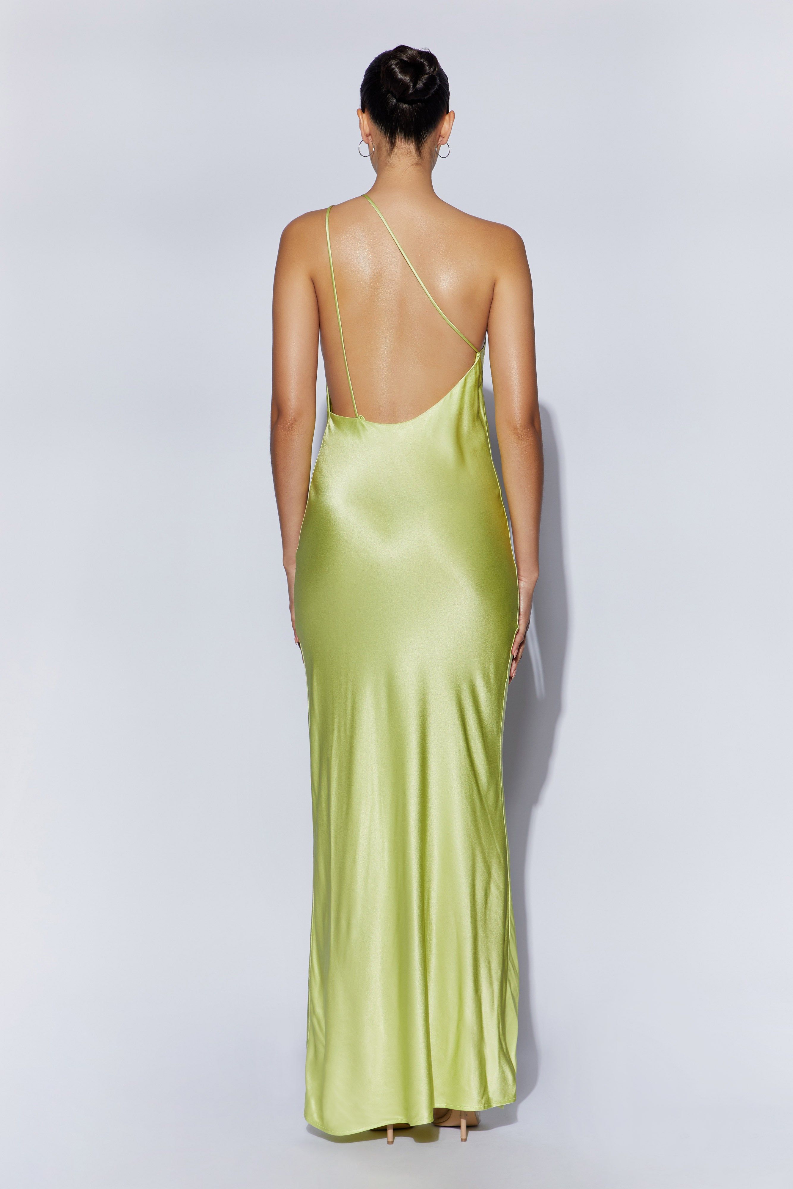 Alena One Shoulder Maxi Dress - Pistachio Green sold by Meshki product image thumbnail 2