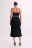 Dawn Strapless Knit Midi Dress - Black sold by Meshki