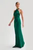 Elyna Slinky Halter Maxi Dress - Forest Green sold by Meshki