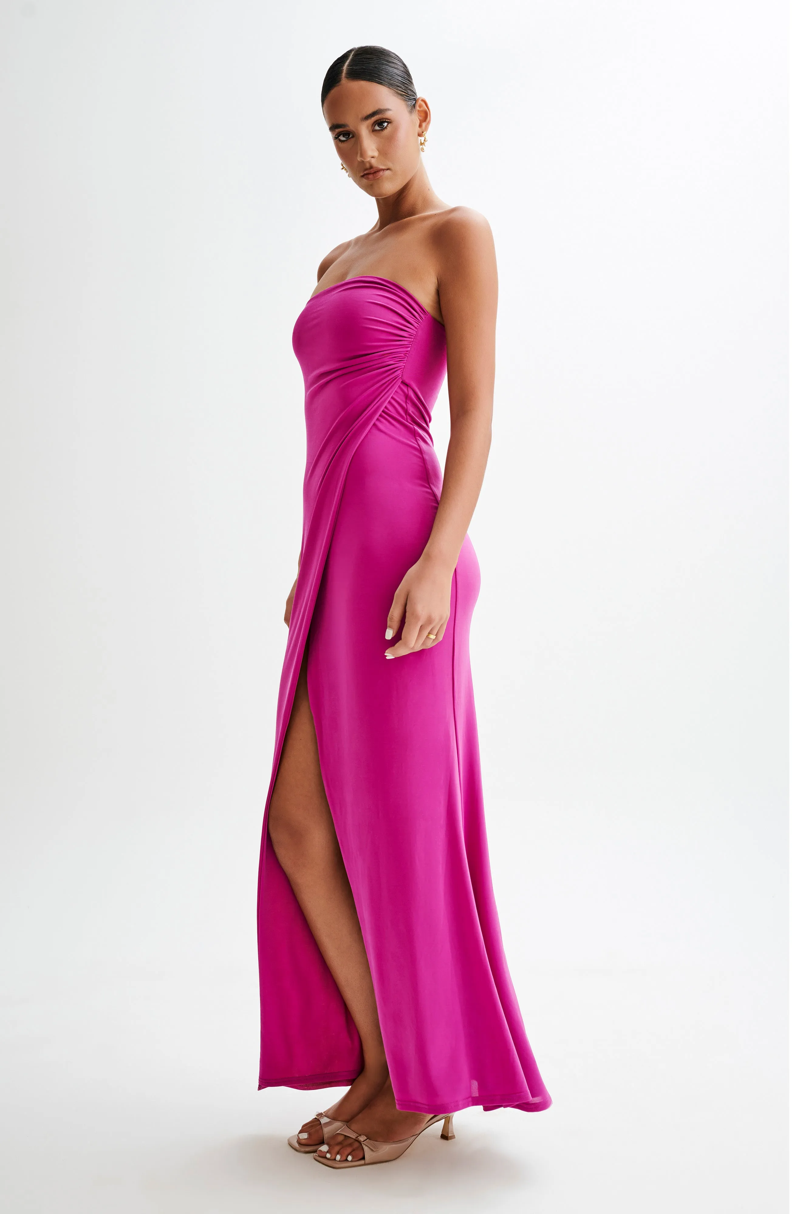Cosima Slinky Strapless Maxi Dress - Violet sold by Meshki product image thumbnail 5