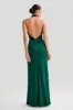 Elyna Slinky Halter Maxi Dress - Forest Green sold by Meshki