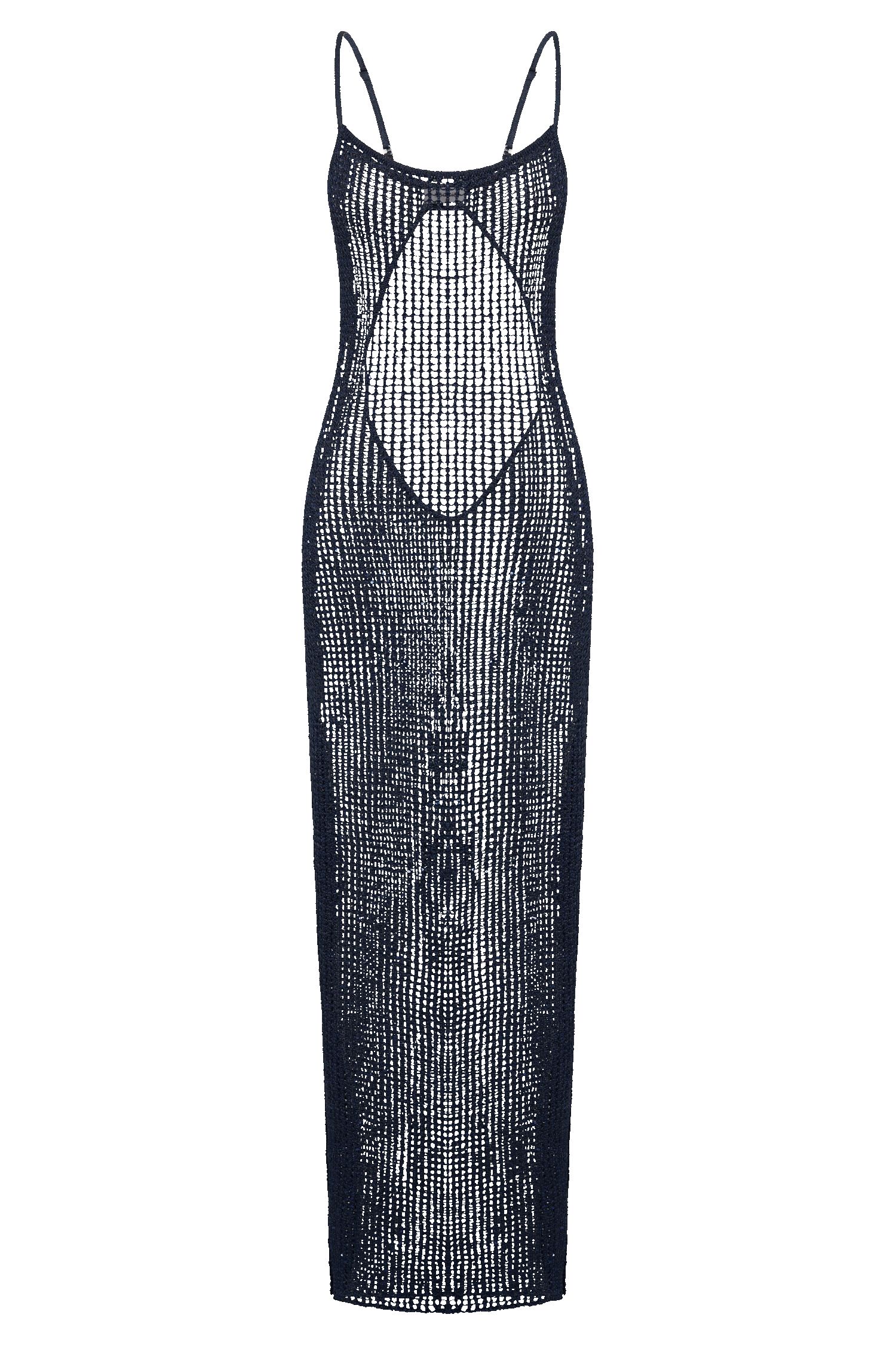Zelda Sequin Crochet Maxi Dress - Midnight Navy sold by Meshki product image thumbnail 11