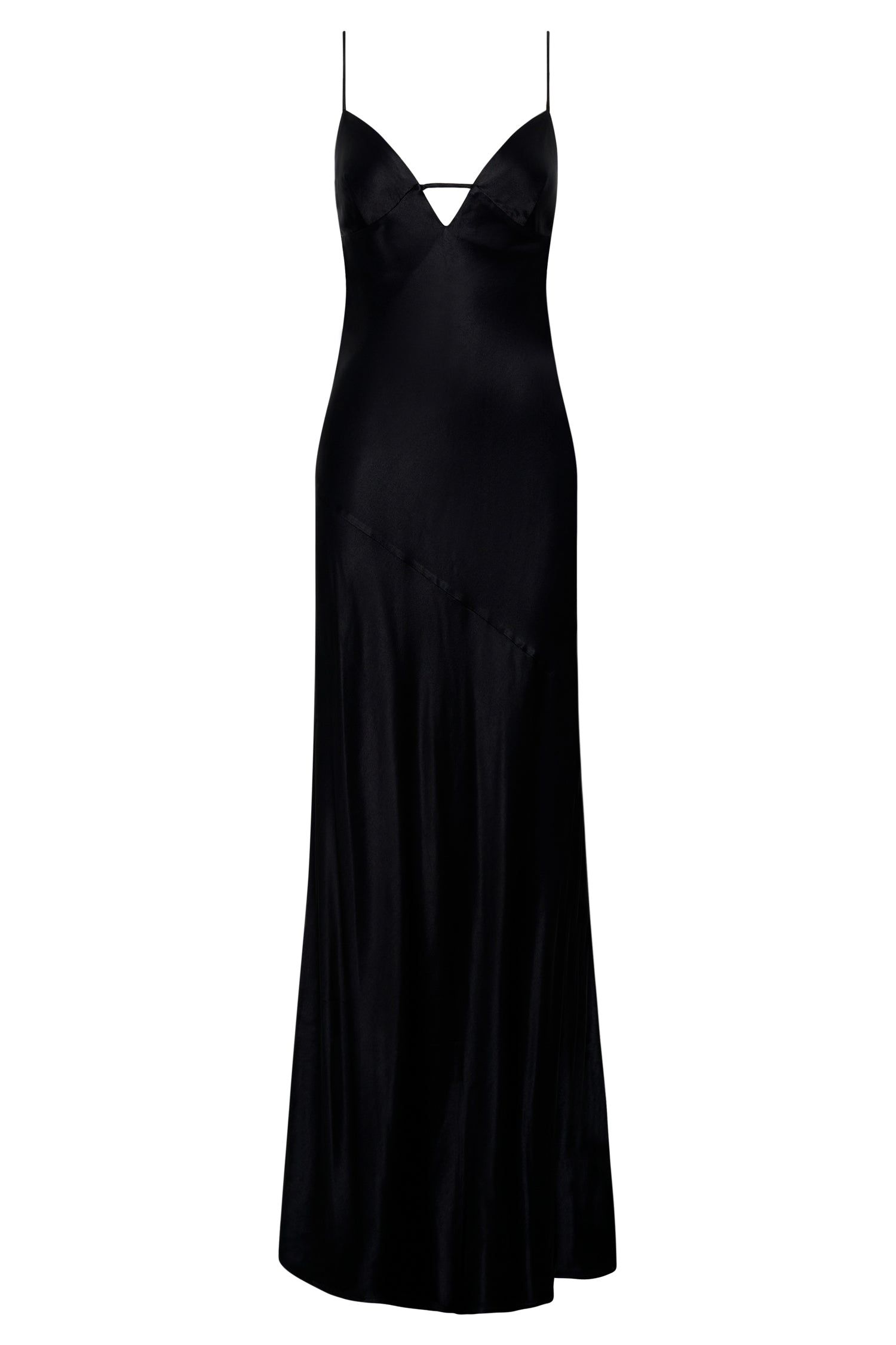 Cora Tie Back Maxi Slip Dress - Black sold by Meshki product image thumbnail 5