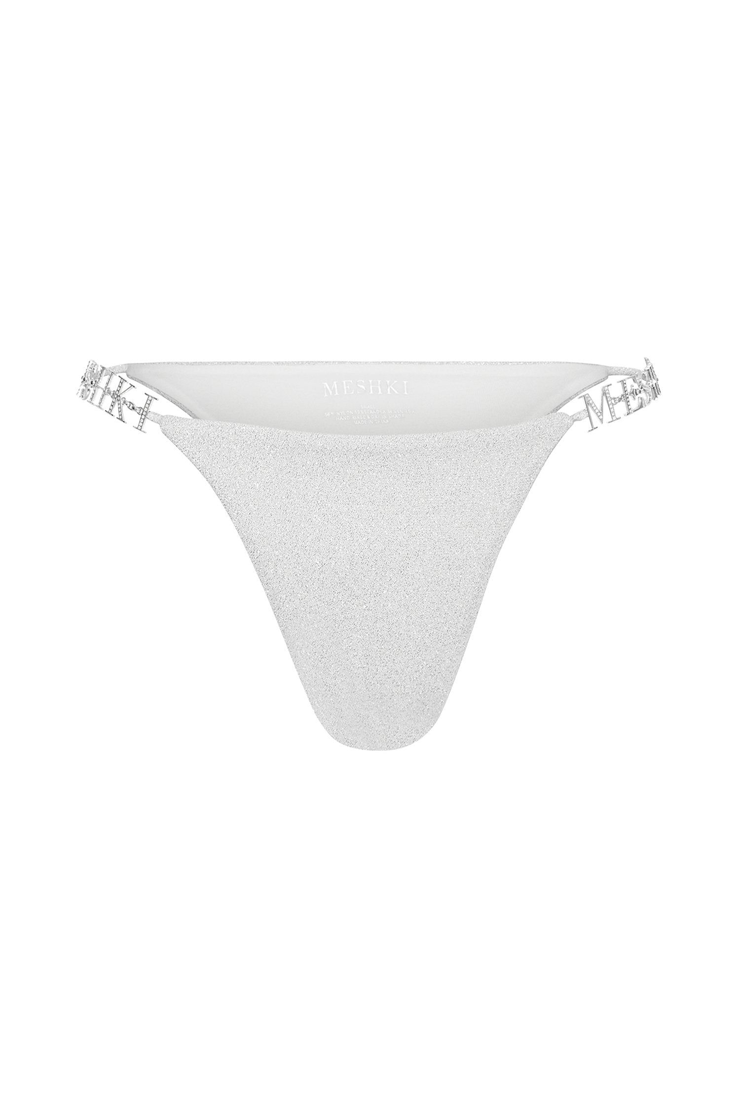 Sydnie Diamante Meshki Logo Bikini Bottom - Silver sold by Meshki product image thumbnail 11