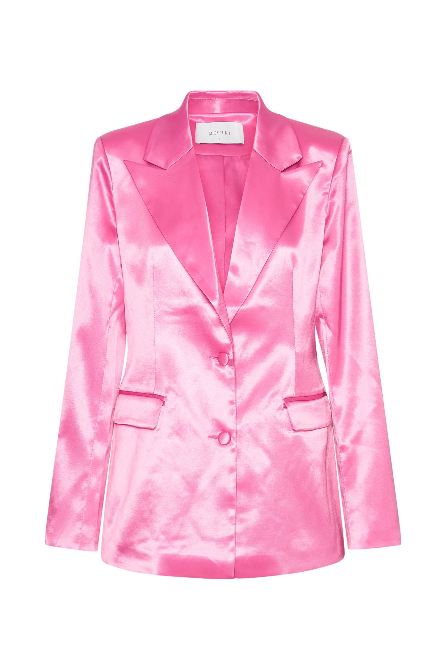 Maeva Satin Blazer - Bubblegum Pink sold by Meshki product image thumbnail 9