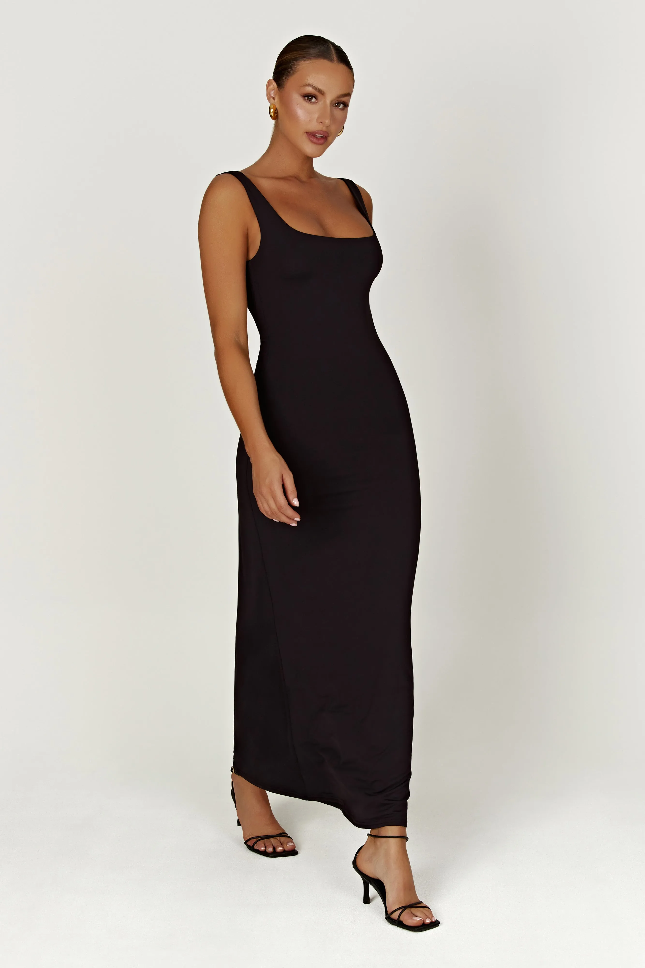 Aubree Fishtail Maxi Dress - Black sold by Meshki product image thumbnail 2