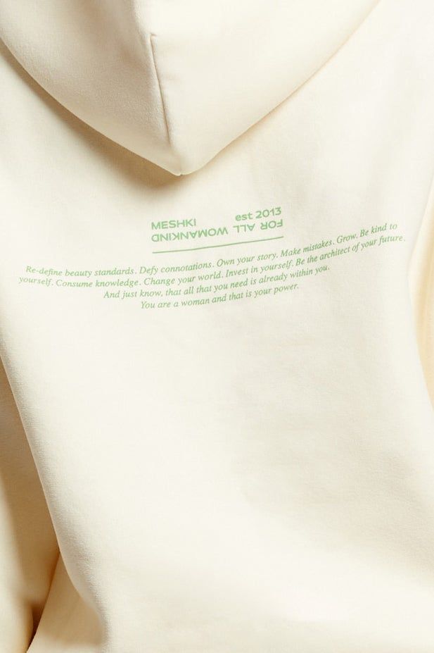 Bree Oversized Fleeceback Hoodie - Marshmallow sold by Meshki product image thumbnail 13