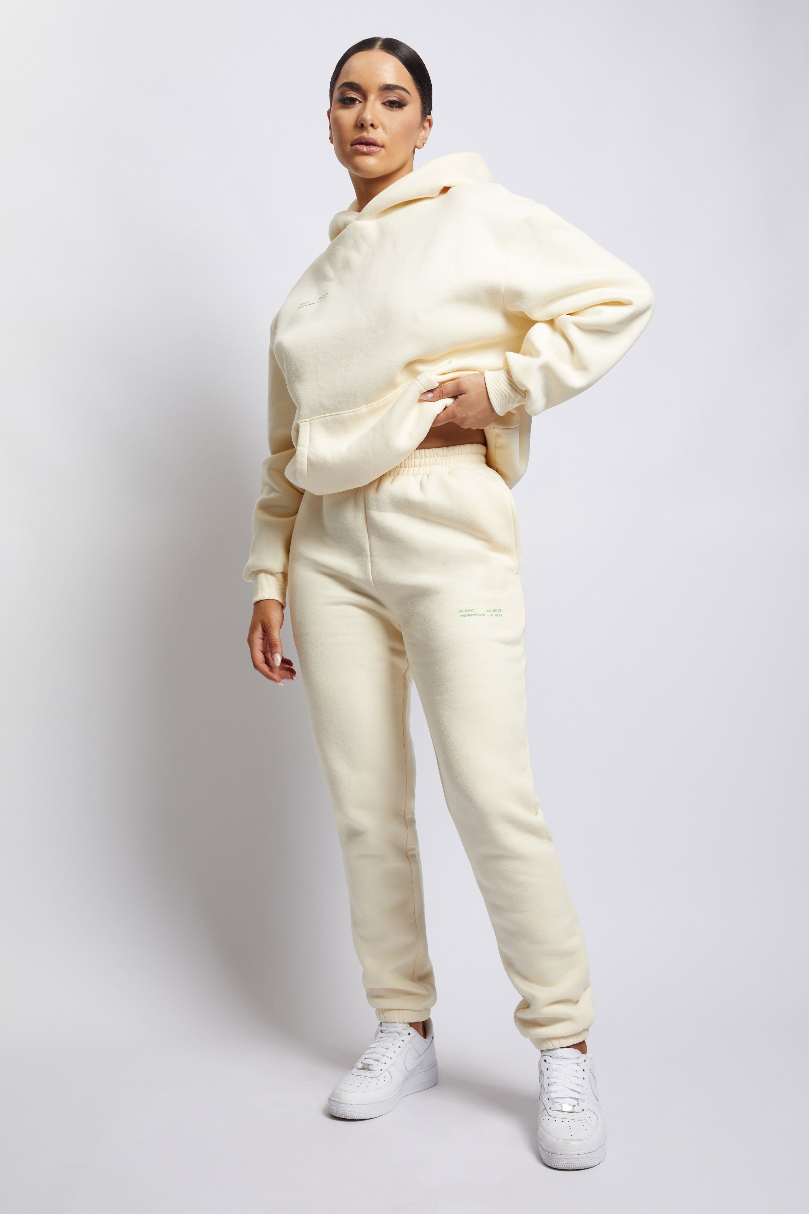 Bree Oversized Fleeceback Hoodie - Marshmallow sold by Meshki product image thumbnail 10