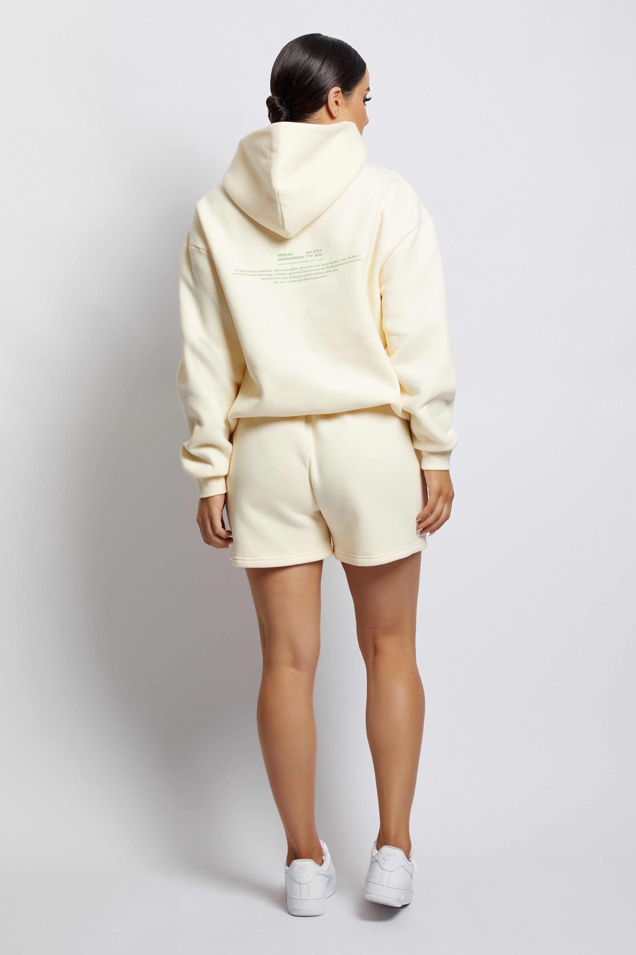 Bree Oversized Fleeceback Hoodie - Marshmallow sold by Meshki product image thumbnail 11