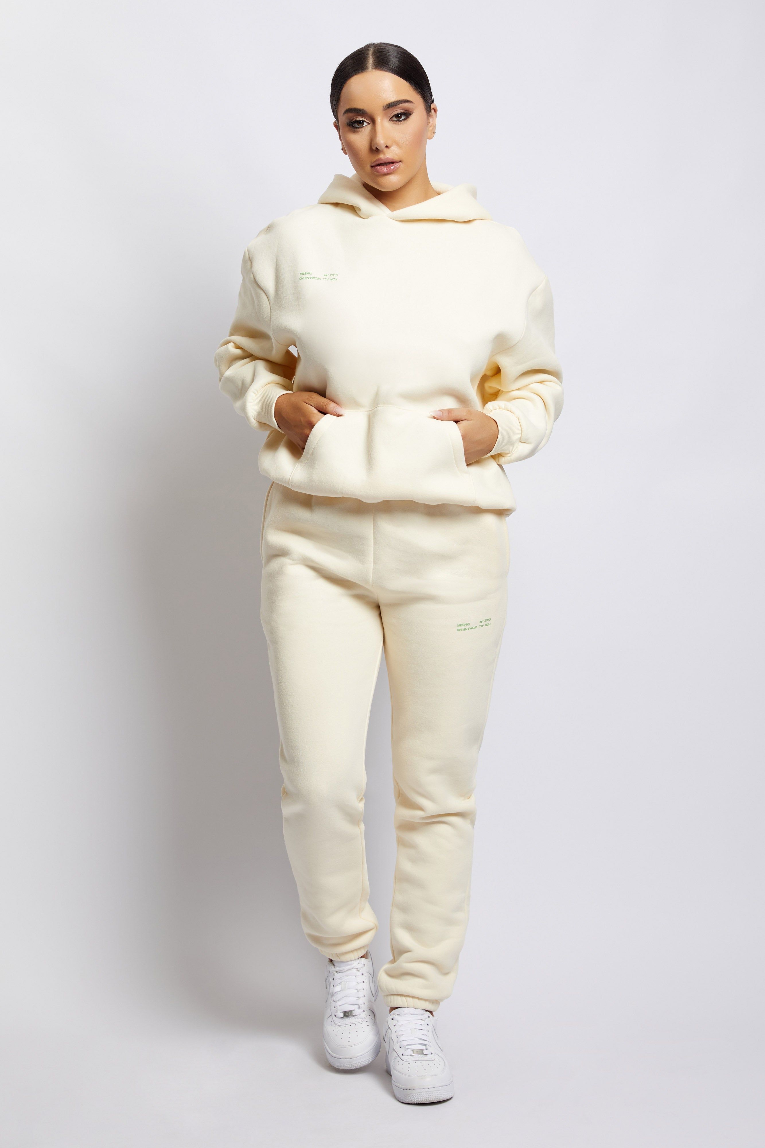 Bree Oversized Fleeceback Hoodie - Marshmallow sold by Meshki product image thumbnail 8
