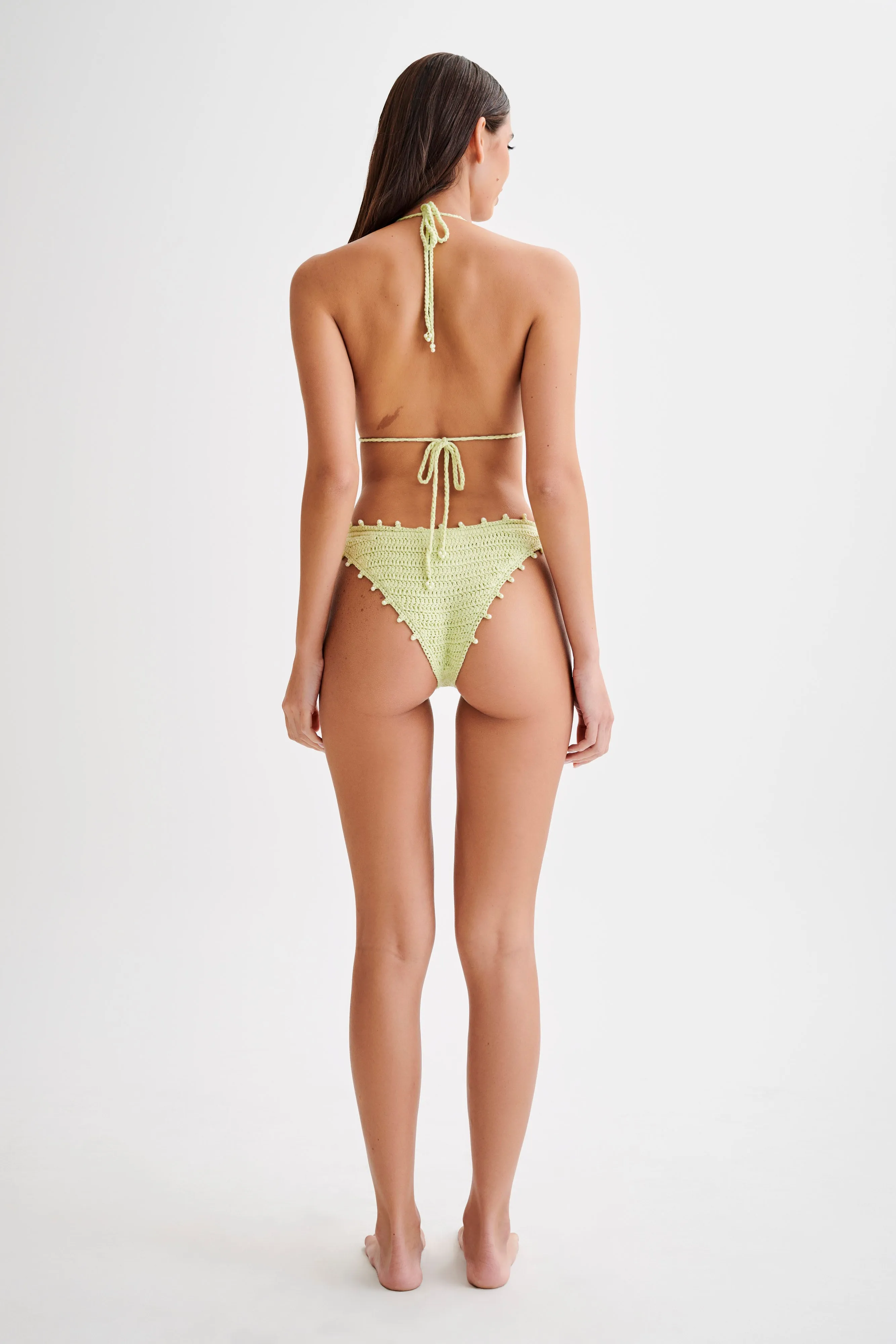 Sadie Pearl Knit Bikini Bottom - Seafoam Green sold by Meshki product image thumbnail 3