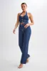 Janine High Waisted Straight Leg Jeans - Dark Blue sold by Meshki
