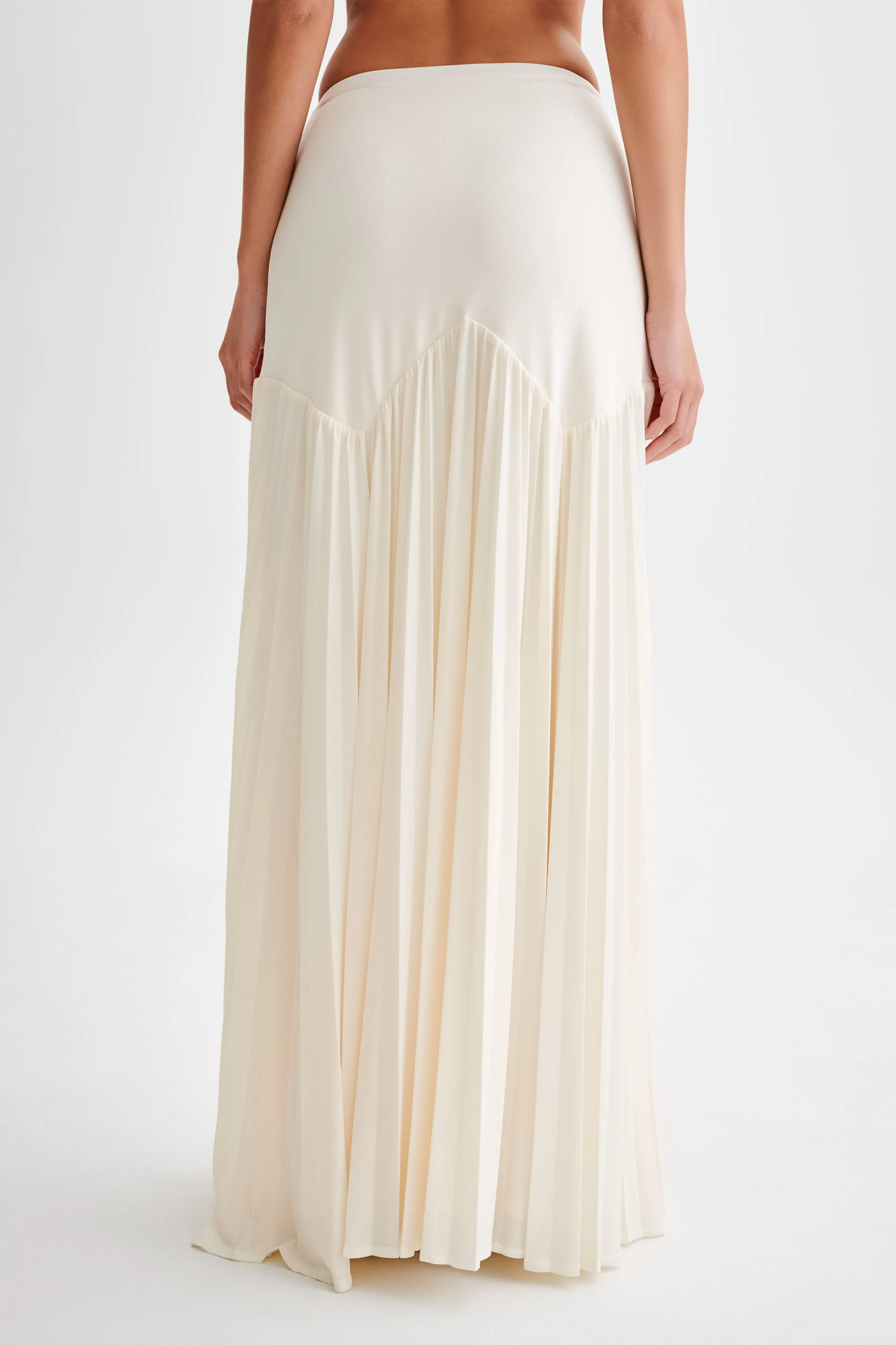 Odette Slinky Maxi Skirt - Ivory sold by Meshki product image thumbnail 3