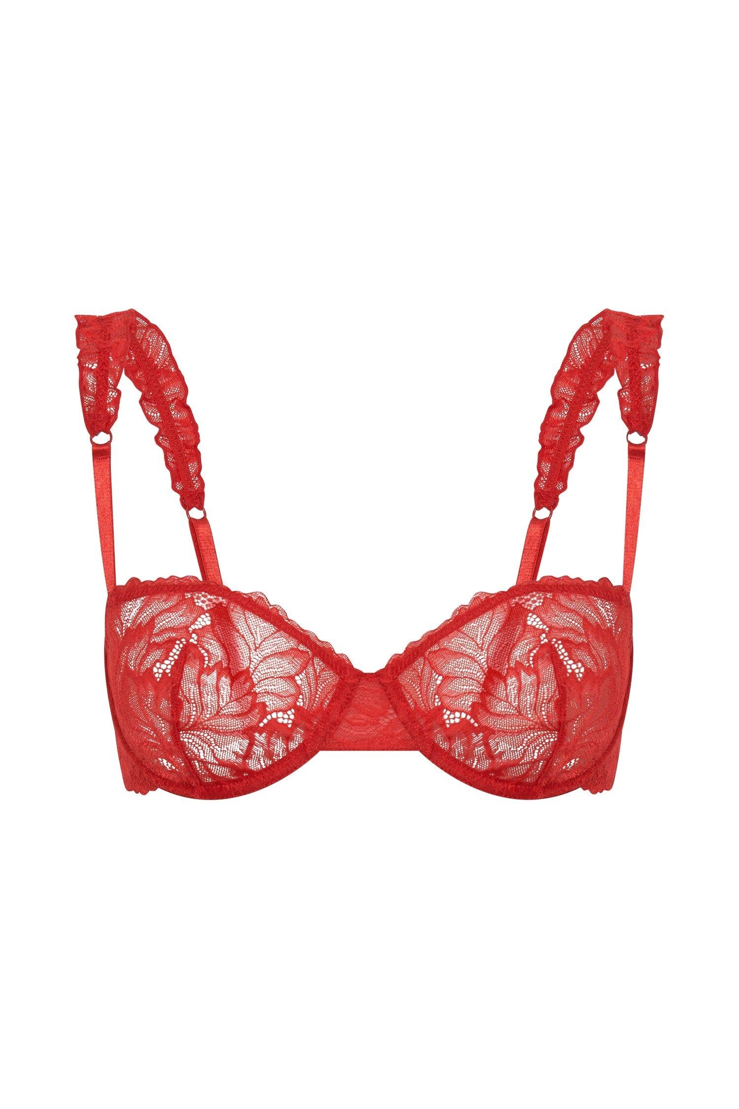 Oriana Lace Balconette Bra - Red sold by Meshki product image thumbnail 9