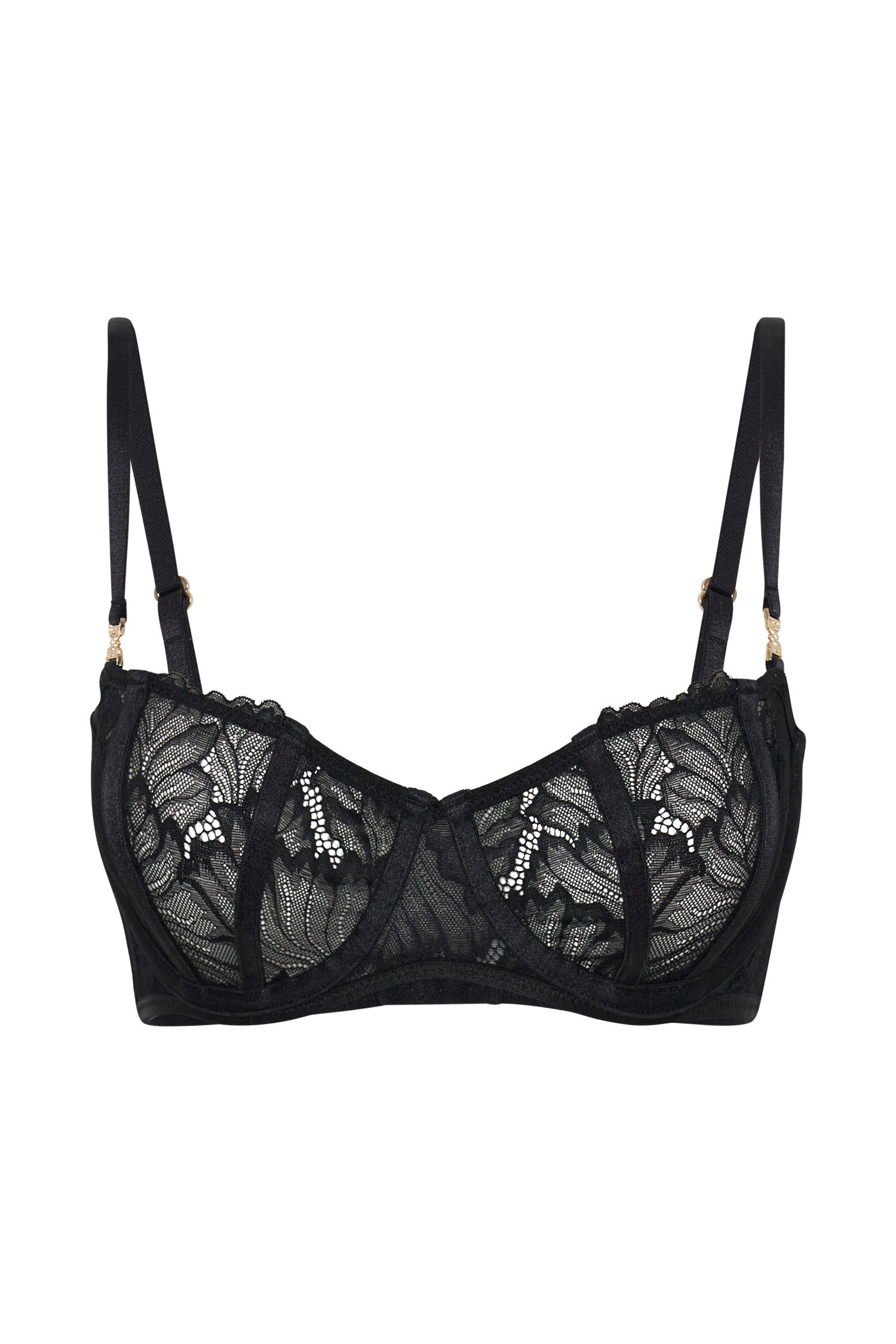 Marnie Lace Mesh Demi Bra - Black sold by Meshki product image thumbnail 9