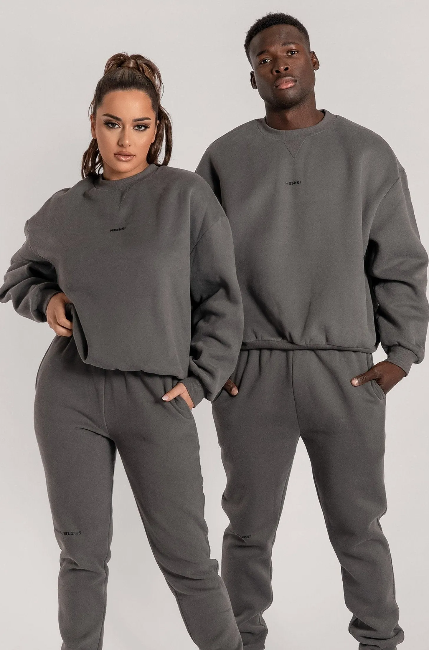 Max Unisex Crew Neck Cosy Sweater - Charcoal sold by Meshki product image thumbnail 3