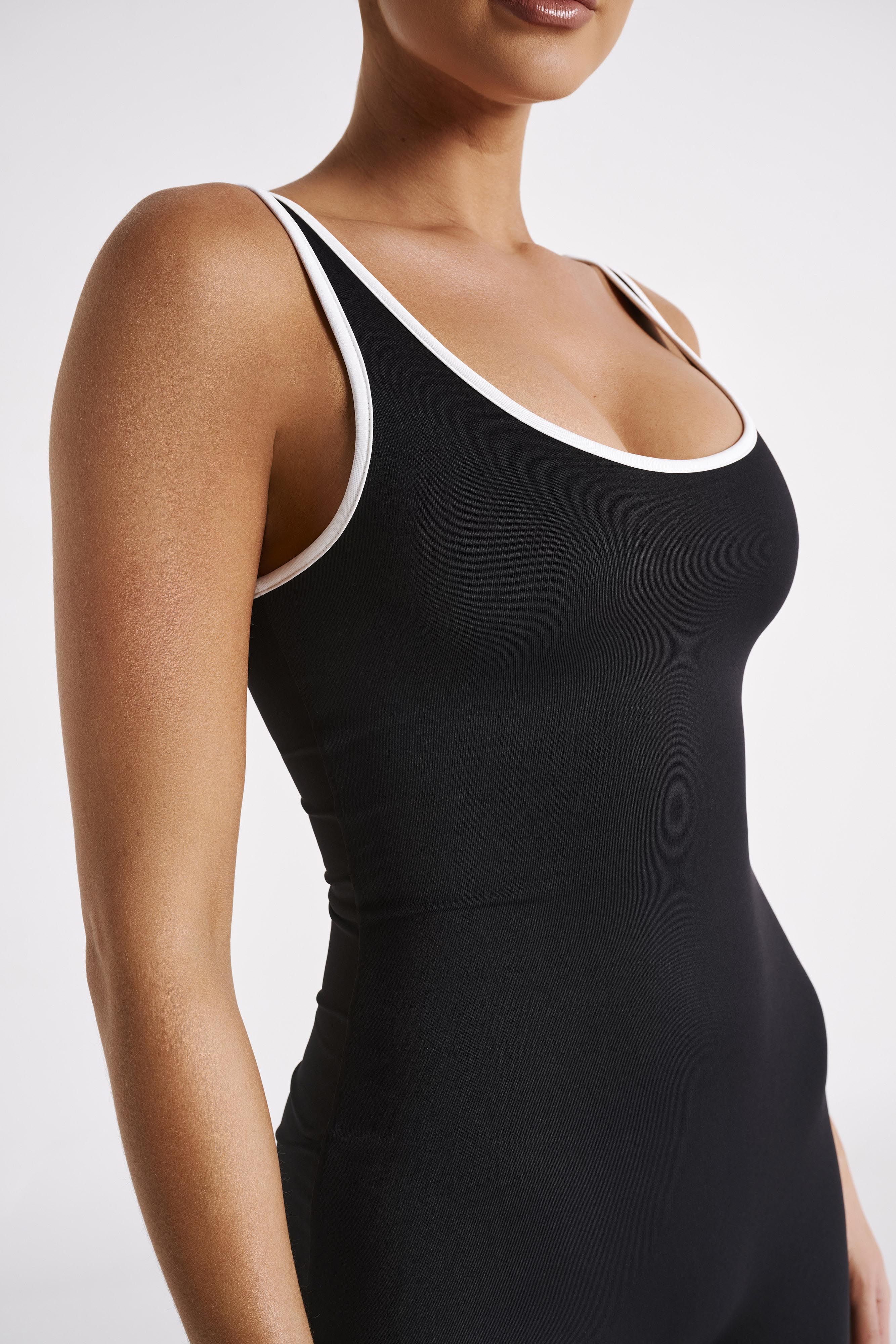 Keke Binding Recycled Nylon Playsuit - Black sold by Meshki product image thumbnail 2