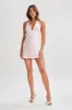Aimee Halter Mini Dress - Fairy Floss Pink sold by Meshki