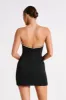 Madi Suiting Mini Dress With Diamante Rope - Black sold by Meshki