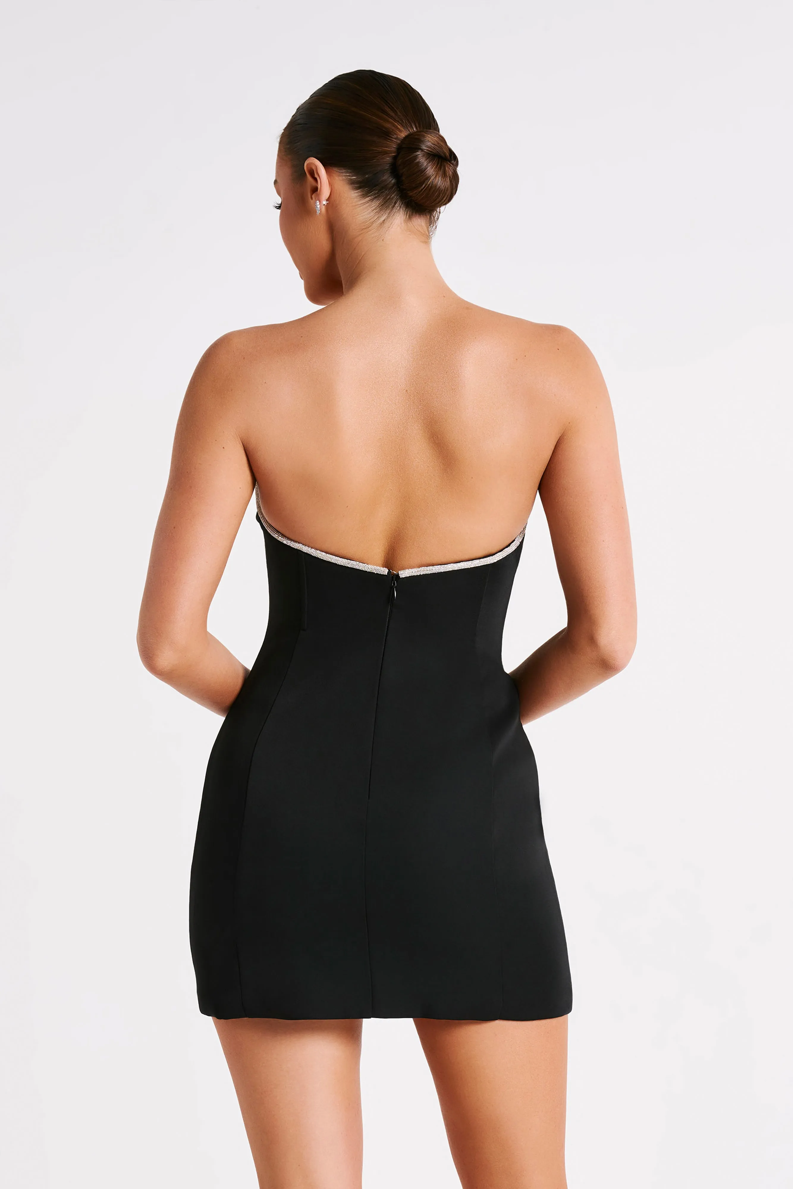 Madi Suiting Mini Dress With Diamante Rope - Black sold by Meshki product image thumbnail 3