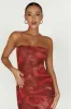 Aphrodite Strapless Mesh Dress - Oversized Rose Print sold by Meshki
