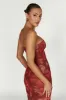 Aphrodite Strapless Mesh Dress - Oversized Rose Print sold by Meshki