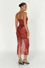 Aphrodite Strapless Mesh Dress - Oversized Rose Print sold by Meshki