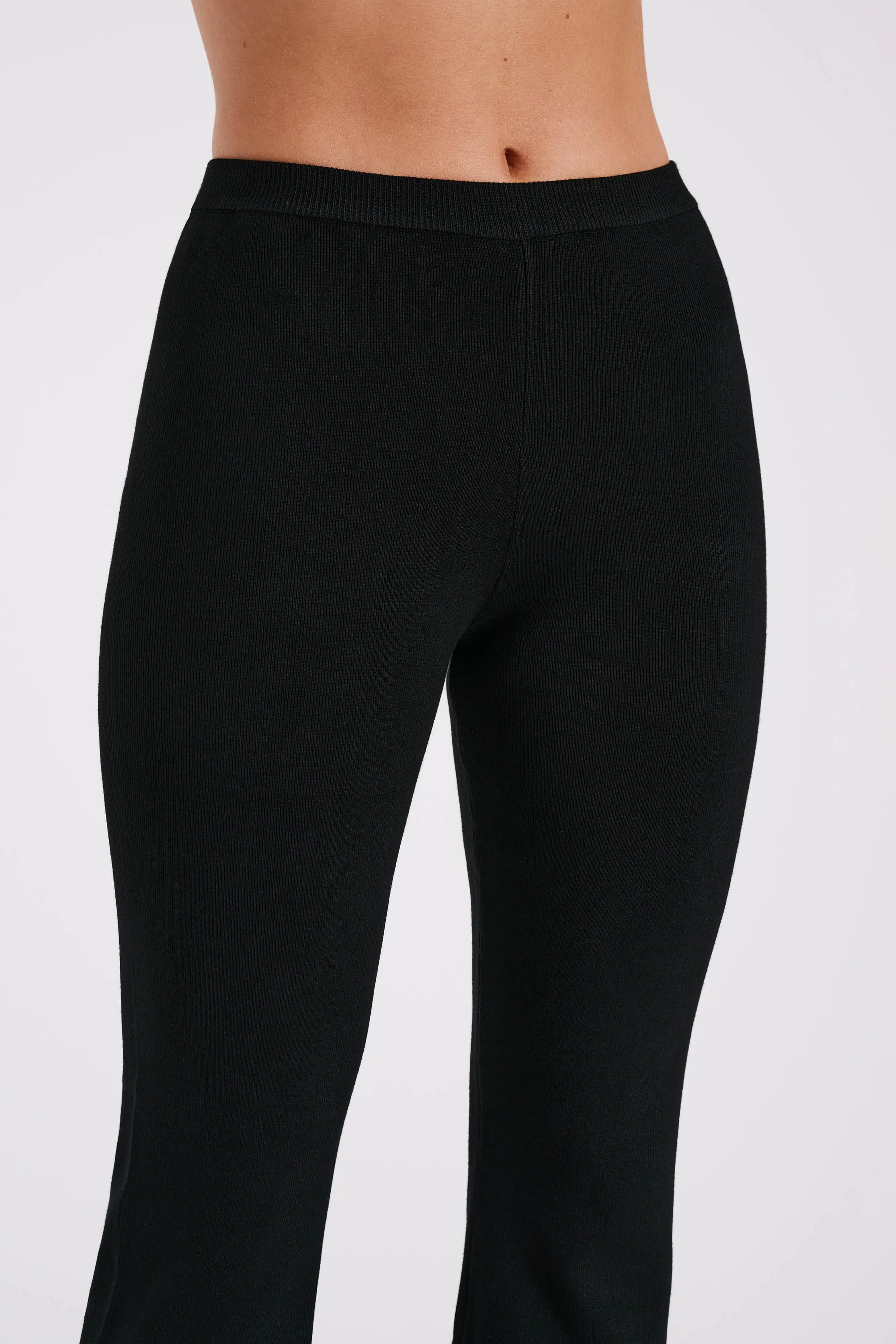 Rosetta Flare Knit Pants - Black sold by Meshki product image thumbnail 2