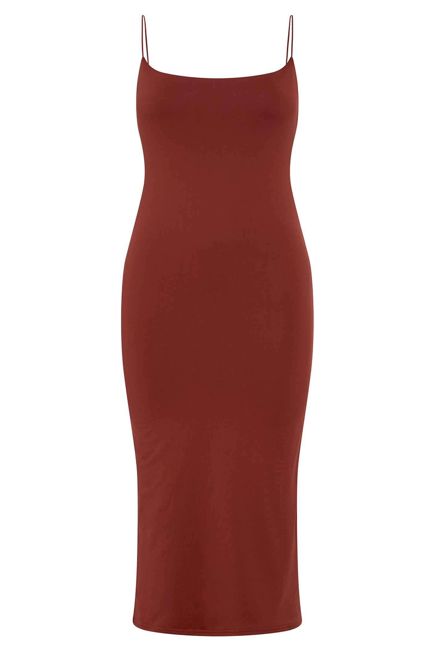Lexia Scoop Low Neck Midi Dress - Cherry Chocolate sold by Meshki product image thumbnail 7