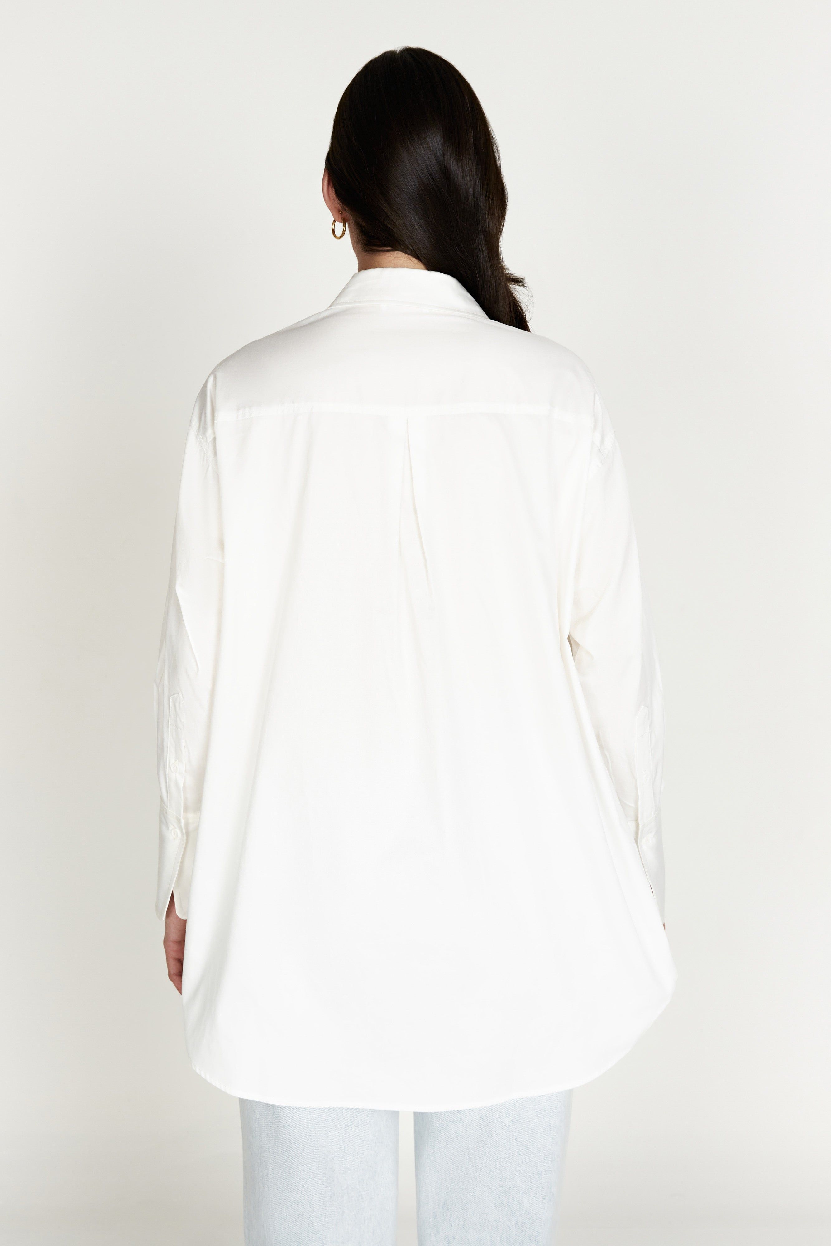 Alexandra Oversized Button Up Shirt - White sold by Meshki product image thumbnail 3