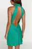 Claire A Line Mini Dress - Green sold by Meshki