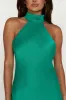 Claire A Line Mini Dress - Green sold by Meshki