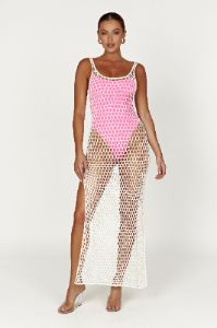 Bodhi Crochet Maxi Dress - White sold by Meshki