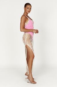 Bodhi Crochet Maxi Dress - White sold by Meshki