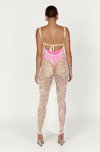 Bodhi Crochet Maxi Dress - White sold by Meshki