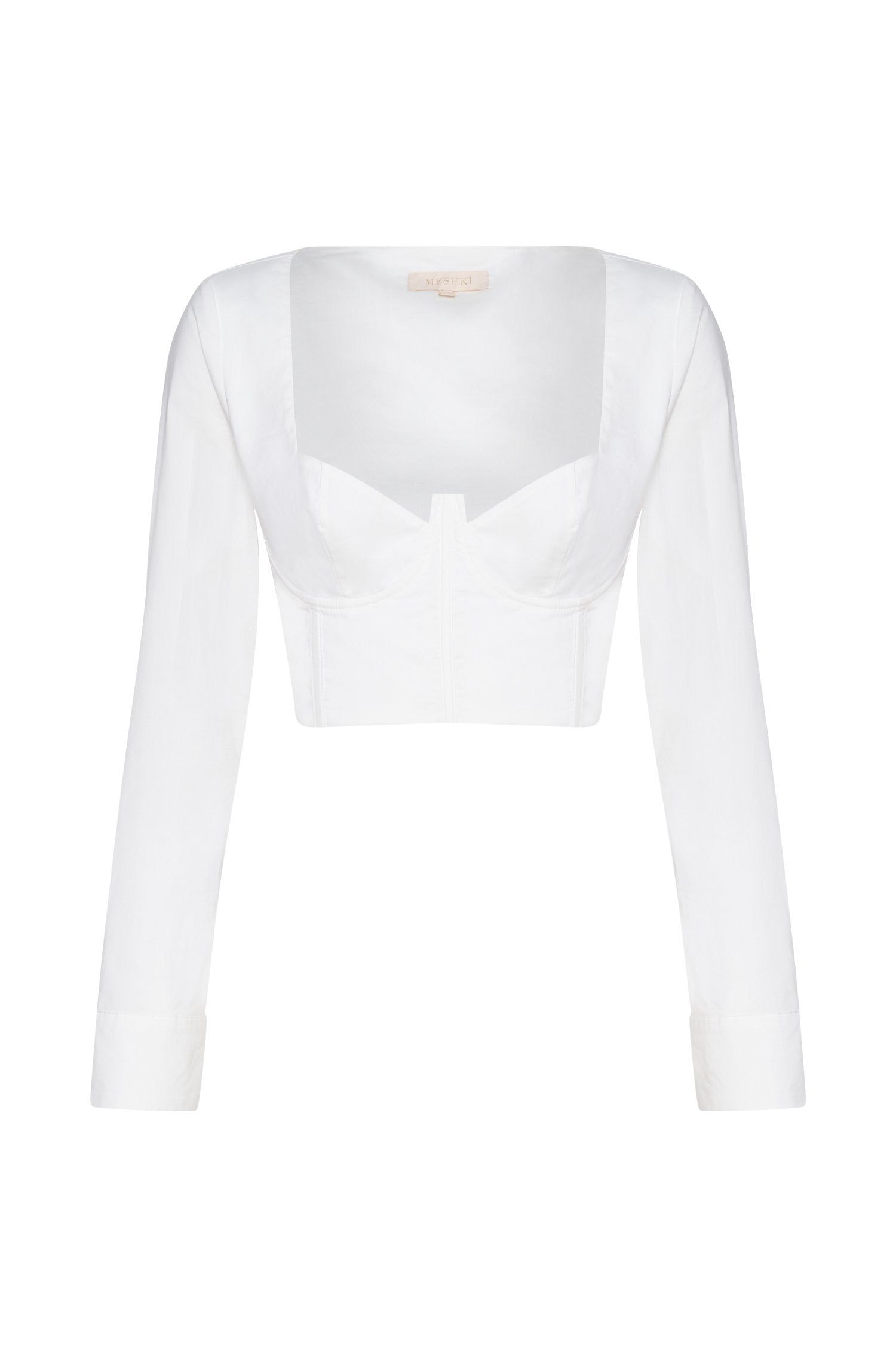 Zahara Corset Shirt - White sold by Meshki product image thumbnail 7