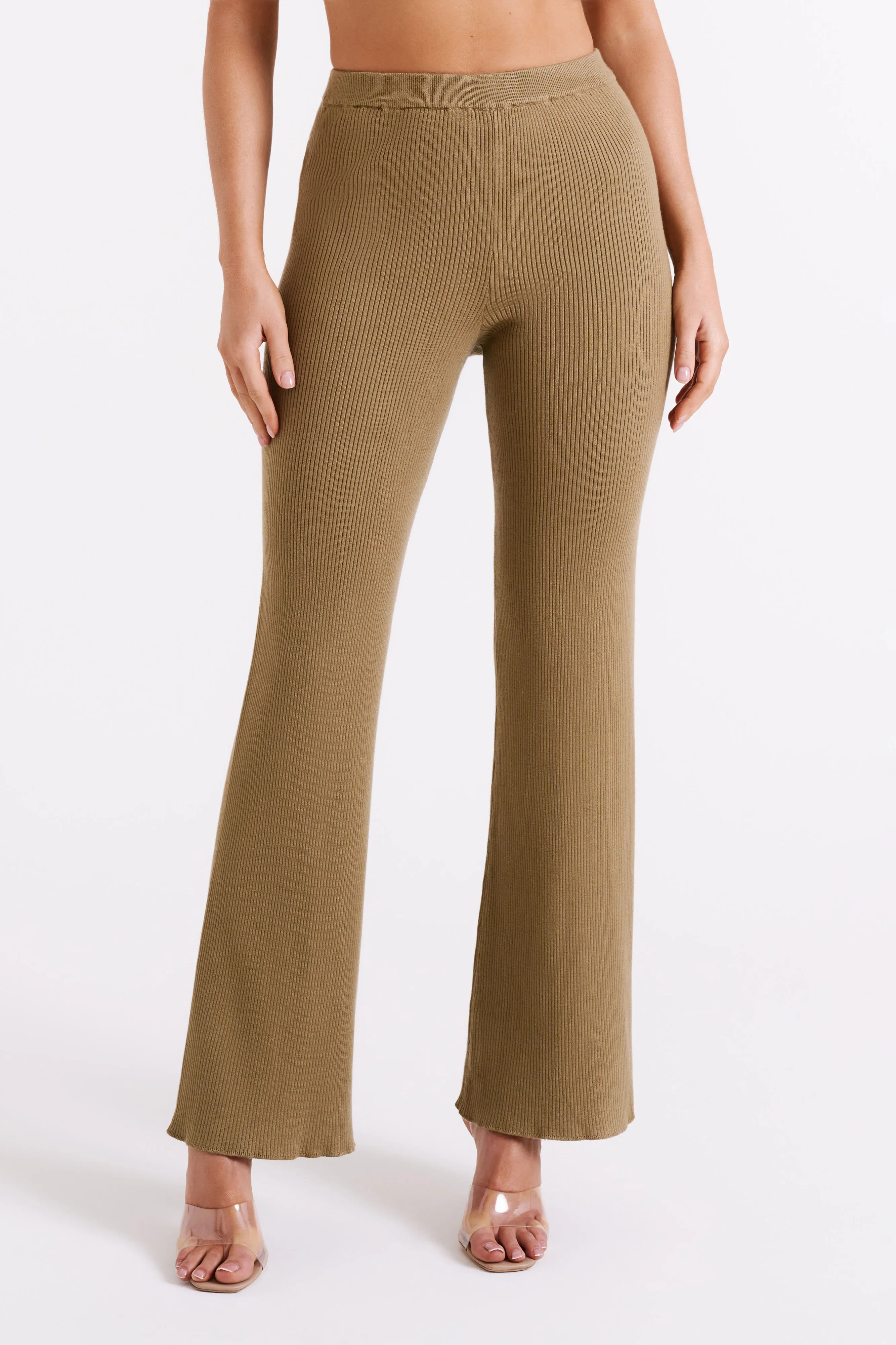 Jovie Knit Pants - Olive sold by Meshki product image thumbnail 2