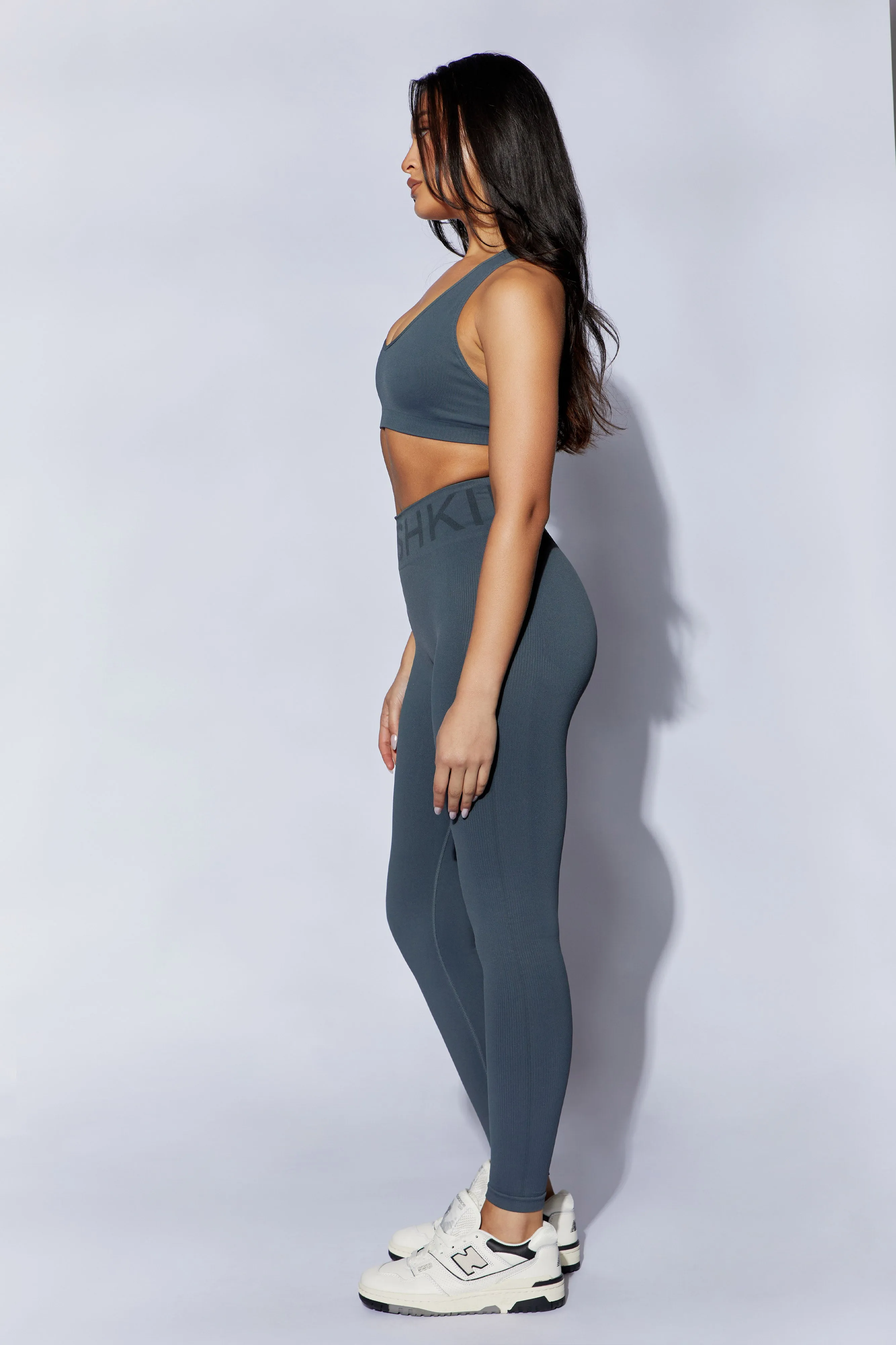 Quinn Halter Longline Top - Charcoal sold by Meshki product image thumbnail 5