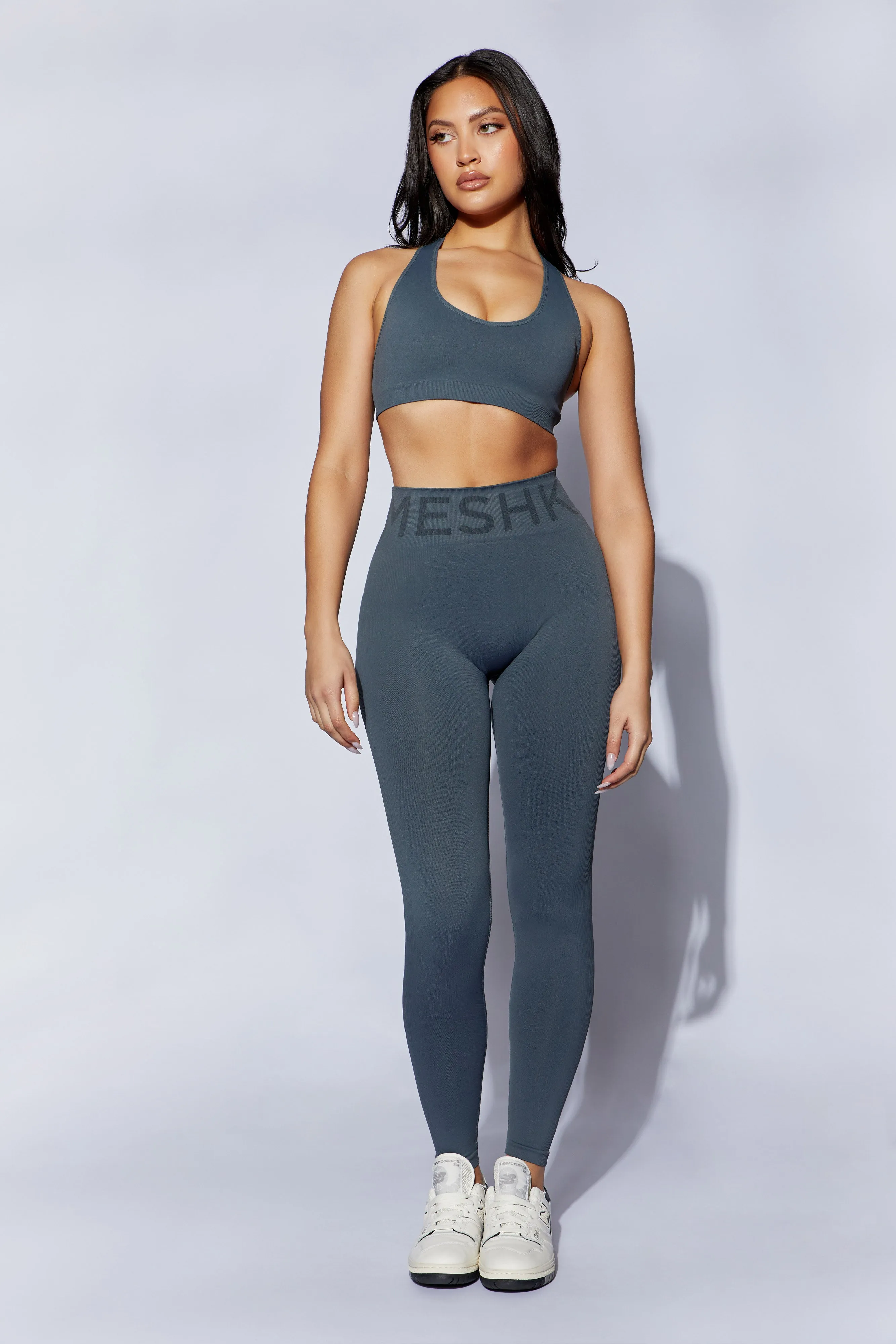 Quinn Halter Longline Top - Charcoal sold by Meshki product image thumbnail 3