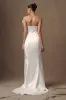 Olivia Strapless Satin Rose Wedding Gown - White sold by Meshki