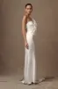 Olivia Strapless Satin Rose Wedding Gown - White sold by Meshki