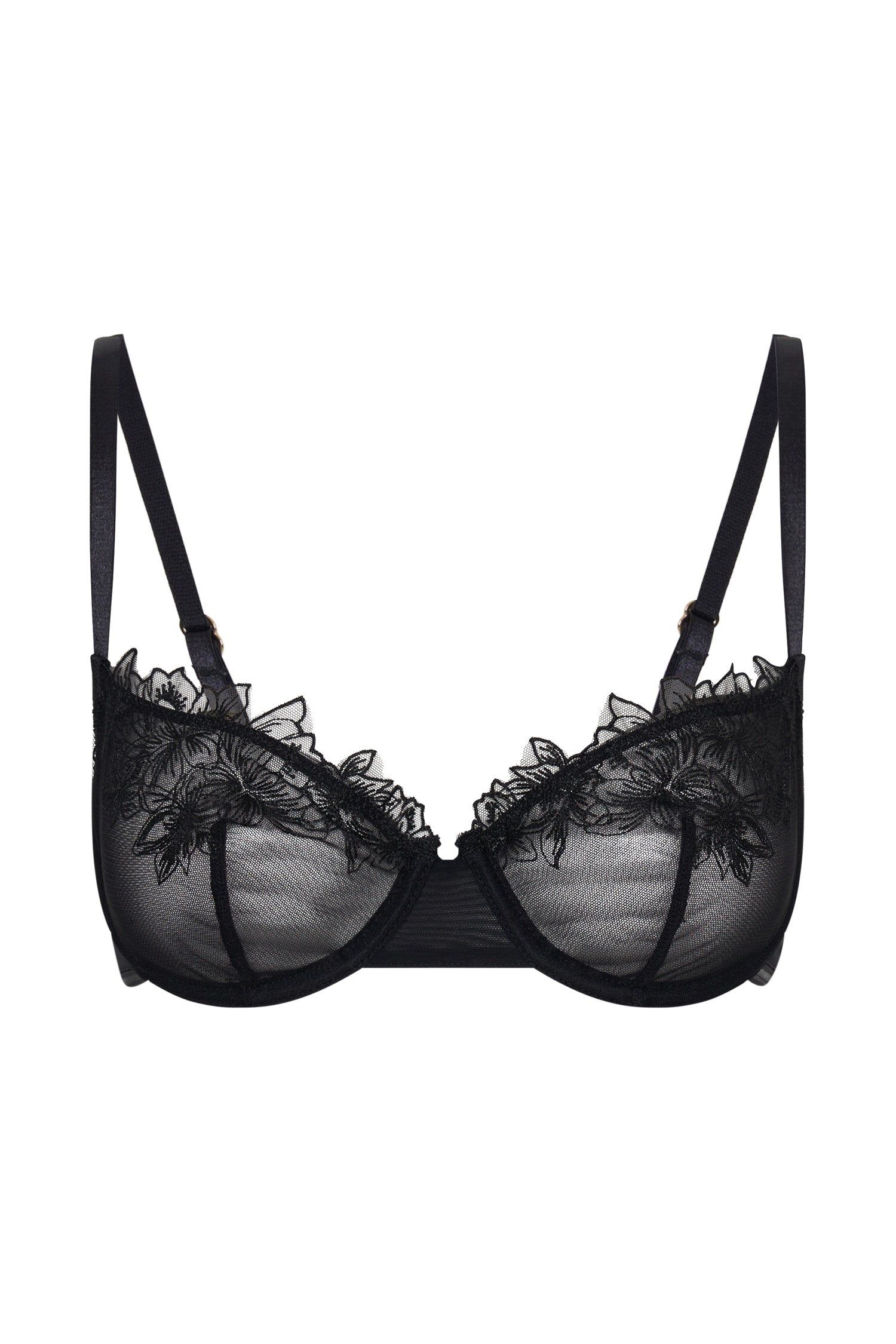 Tillie Embroidery Demi Bra - Black sold by Meshki product image thumbnail 9
